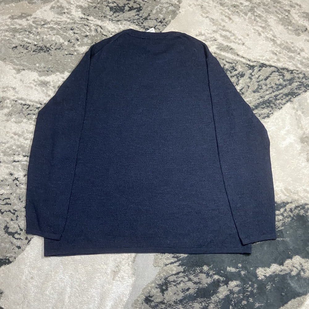 Artefact‎ Sweater Mens 2XL Heather Navy 100% Merino Wool Pullover Crew Neck Soft